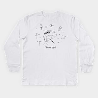 Clever girl Kids Long Sleeve T-Shirt